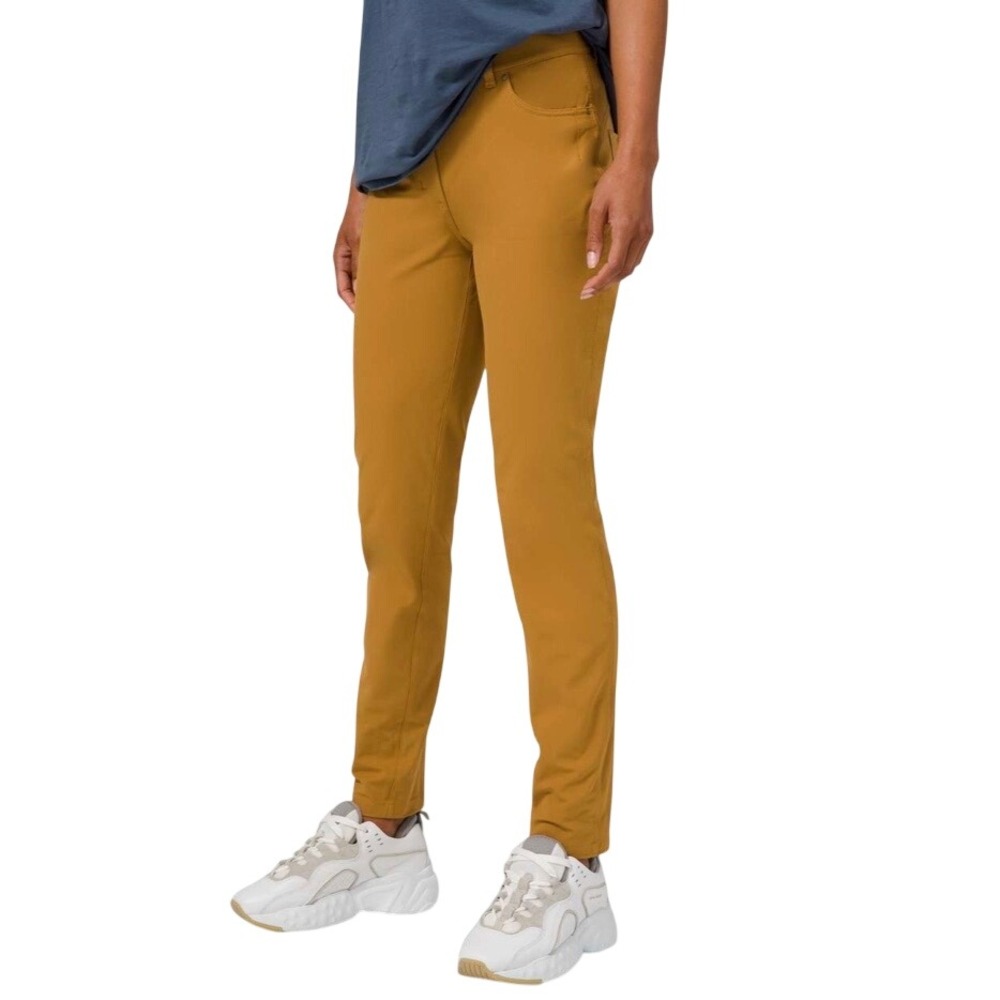 Lululemon City‎ Sleek 5 Pocket 7/8 Pant Spiced Bronze Warpstreme Slim Fit 4